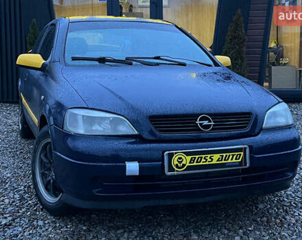 Синий Опель Астра, объемом двигателя 1.4 л и пробегом 347 тыс. км за 3600 $, фото 1 на Automoto.ua