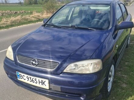 Синий Опель Астра, объемом двигателя 1.6 л и пробегом 260 тыс. км за 2500 $, фото 1 на Automoto.ua