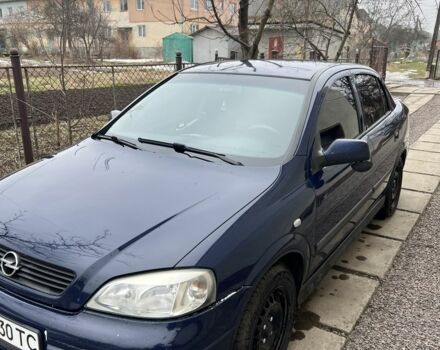 Синий Опель Астра, объемом двигателя 1.4 л и пробегом 323 тыс. км за 3800 $, фото 1 на Automoto.ua