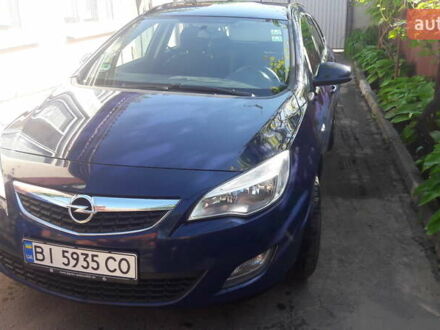 Синий Опель Астра, объемом двигателя 1.2 л и пробегом 203 тыс. км за 7500 $, фото 1 на Automoto.ua