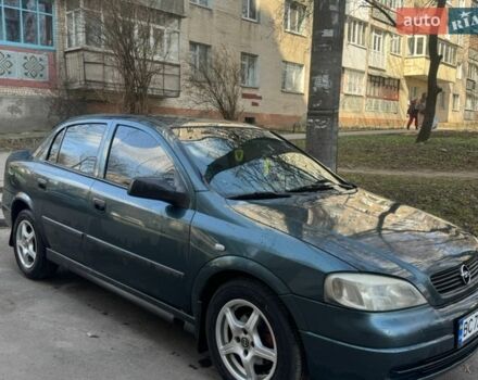 Зеленый Опель Астра, объемом двигателя 1.4 л и пробегом 212 тыс. км за 2800 $, фото 1 на Automoto.ua