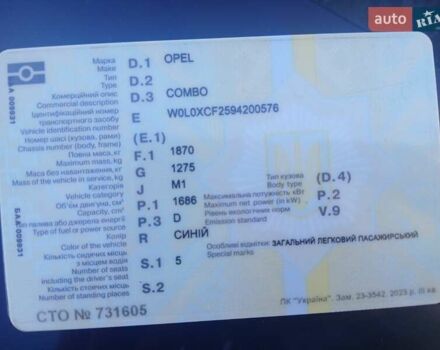 Синий Опель Комбо груз.-пасс., объемом двигателя 1.7 л и пробегом 280 тыс. км за 4500 $, фото 6 на Automoto.ua