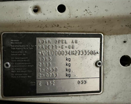 Белый Опель Кадет, объемом двигателя 1.3 л и пробегом 100 тыс. км за 1200 $, фото 6 на Automoto.ua