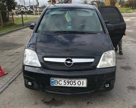 Черный Опель Мерива, объемом двигателя 1.6 л и пробегом 220 тыс. км за 3600 $, фото 1 на Automoto.ua