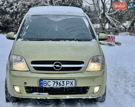 Зеленый Опель Мерива, объемом двигателя 1.6 л и пробегом 256 тыс. км за 3450 $, фото 1 на Automoto.ua