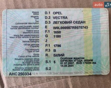 Білий Опель Вектра, об'ємом двигуна 1.8 л та пробігом 400 тис. км за 1700 $, фото 1 на Automoto.ua