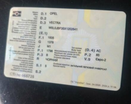 Черный Опель Вектра, объемом двигателя 1.8 л и пробегом 249 тыс. км за 1950 $, фото 1 на Automoto.ua