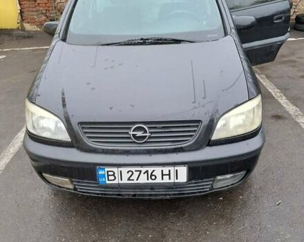 Черный Опель Зафира, объемом двигателя 2.17 л и пробегом 315 тыс. км за 3777 $, фото 1 на Automoto.ua