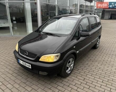 Черный Опель Зафира, объемом двигателя 1.6 л и пробегом 249 тыс. км за 3750 $, фото 1 на Automoto.ua