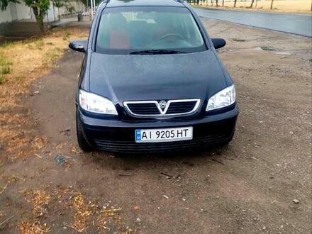 Черный Опель Зафира, объемом двигателя 1.6 л и пробегом 321 тыс. км за 3700 $, фото 1 на Automoto.ua