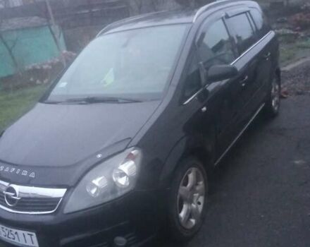 Черный Опель Зафира, объемом двигателя 1.9 л и пробегом 216 тыс. км за 7300 $, фото 1 на Automoto.ua