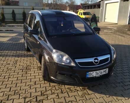 Черный Опель Зафира, объемом двигателя 1.9 л и пробегом 340 тыс. км за 4800 $, фото 1 на Automoto.ua
