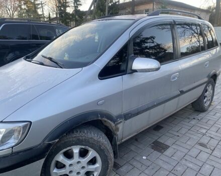 Серый Опель Зафира, объемом двигателя 2 л и пробегом 350 тыс. км за 1800 $, фото 1 на Automoto.ua