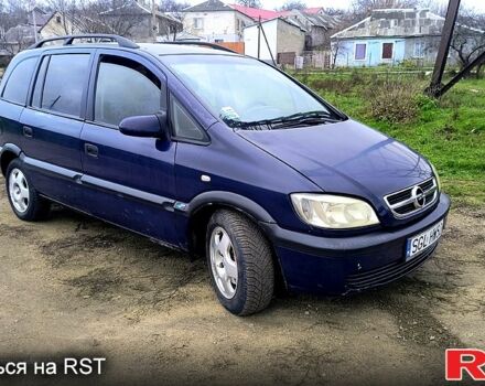 Синий Опель Зафира, объемом двигателя 2 л и пробегом 333 тыс. км за 1200 $, фото 2 на Automoto.ua