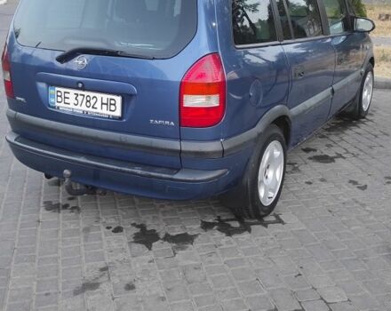 Синій Опель Зафіра, об'ємом двигуна 2 л та пробігом 295 тис. км за 3700 $, фото 1 на Automoto.ua