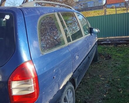 Синий Опель Зафира, объемом двигателя 2 л и пробегом 200 тыс. км за 2500 $, фото 3 на Automoto.ua