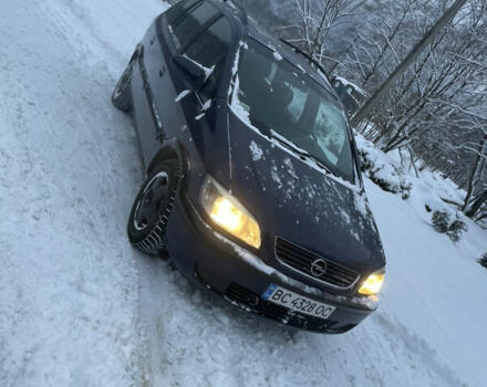 Синій Опель Зафіра, об'ємом двигуна 2 л та пробігом 200 тис. км за 2150 $, фото 1 на Automoto.ua