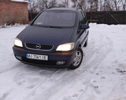 Синій Опель Зафіра, об'ємом двигуна 2 л та пробігом 420 тис. км за 3200 $, фото 1 на Automoto.ua