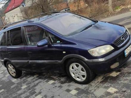 Синій Опель Зафіра, об'ємом двигуна 2 л та пробігом 260 тис. км за 3200 $, фото 1 на Automoto.ua