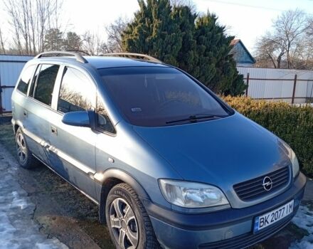 Синий Опель Зафира, объемом двигателя 2 л и пробегом 270 тыс. км за 3500 $, фото 1 на Automoto.ua
