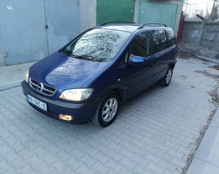 Синий Опель Зафира, объемом двигателя 1.8 л и пробегом 230 тыс. км за 3450 $, фото 1 на Automoto.ua