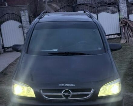 Синий Опель Зафира, объемом двигателя 2 л и пробегом 250 тыс. км за 3200 $, фото 1 на Automoto.ua