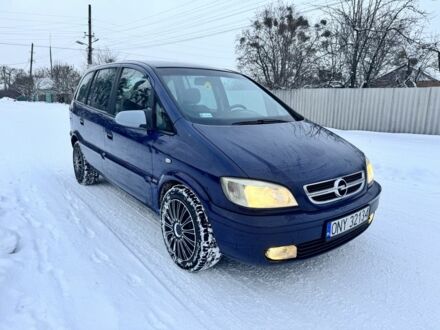 Синій Опель Зафіра, об'ємом двигуна 2 л та пробігом 300 тис. км за 2400 $, фото 1 на Automoto.ua