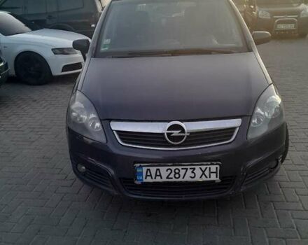 Синий Опель Зафира, объемом двигателя 1.91 л и пробегом 505 тыс. км за 3900 $, фото 1 на Automoto.ua