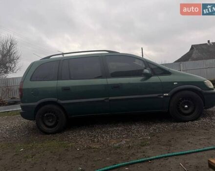 Зеленый Опель Зафира, объемом двигателя 2 л и пробегом 250 тыс. км за 2400 $, фото 1 на Automoto.ua
