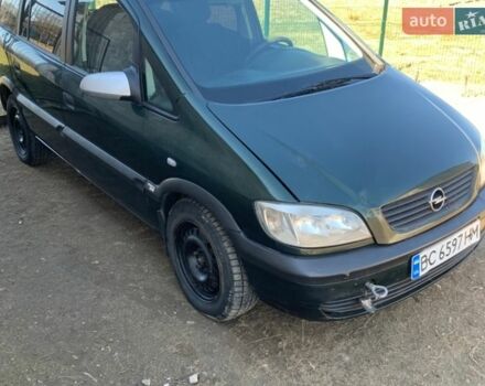 Зеленый Опель Зафира, объемом двигателя 2 л и пробегом 270 тыс. км за 1450 $, фото 1 на Automoto.ua