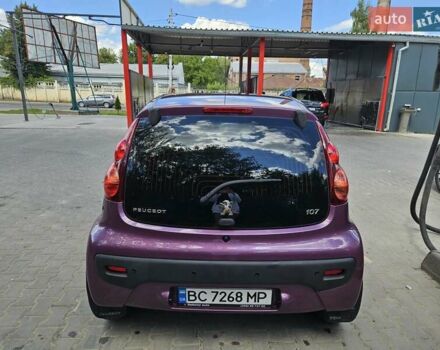 Фіолетовий Пежо 107, об'ємом двигуна 1 л та пробігом 69 тис. км за 6500 $, фото 3 на Automoto.ua