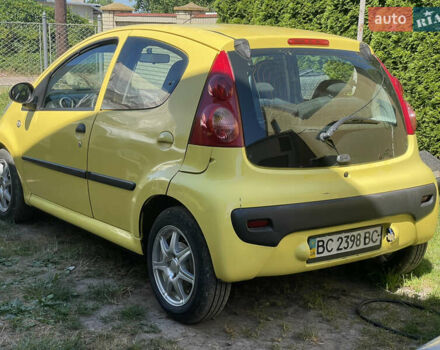 Желтый Пежо 107, объемом двигателя 1 л и пробегом 261 тыс. км за 3900 $, фото 4 на Automoto.ua