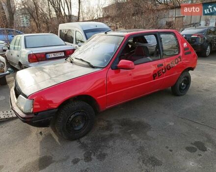 Красный Пежо 205, объемом двигателя 1 л и пробегом 100 тыс. км за 500 $, фото 1 на Automoto.ua