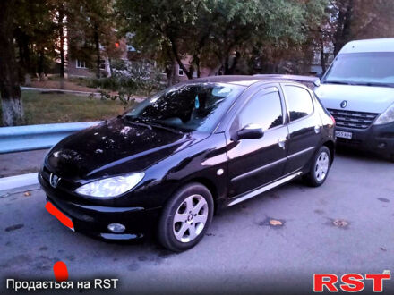 Черный Пежо 206, объемом двигателя 1.6 л и пробегом 164 тыс. км за 5000 $, фото 1 на Automoto.ua