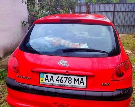 Красный Пежо 206, объемом двигателя 1.4 л и пробегом 211 тыс. км за 3000 $, фото 1 на Automoto.ua