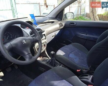 Серый Пежо 206, объемом двигателя 1.6 л и пробегом 315 тыс. км за 3200 $, фото 2 на Automoto.ua