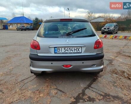 Серый Пежо 206, объемом двигателя 1.12 л и пробегом 154 тыс. км за 2900 $, фото 4 на Automoto.ua