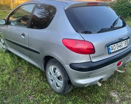 Сірий Пежо 206, об'ємом двигуна 1.1 л та пробігом 270 тис. км за 1600 $, фото 2 на Automoto.ua