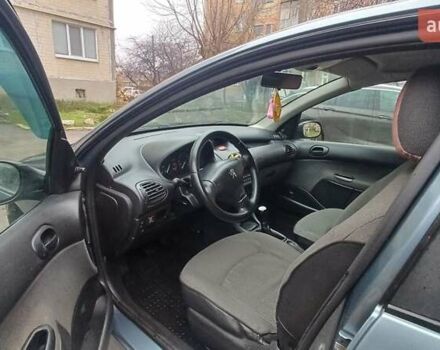 Серый Пежо 206, объемом двигателя 1.36 л и пробегом 234 тыс. км за 3000 $, фото 5 на Automoto.ua