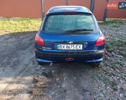 Синий Пежо 206, объемом двигателя 1.1 л и пробегом 141 тыс. км за 1700 $, фото 15 на Automoto.ua
