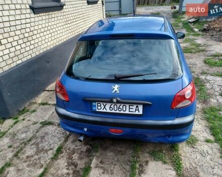 Синий Пежо 206, объемом двигателя 1.6 л и пробегом 202 тыс. км за 2900 $, фото 7 на Automoto.ua