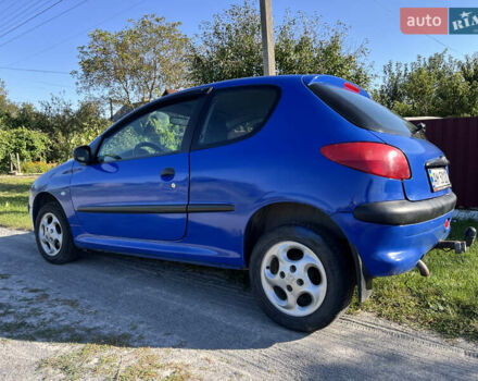 Синій Пежо 206, об'ємом двигуна 1.12 л та пробігом 195 тис. км за 3000 $, фото 12 на Automoto.ua