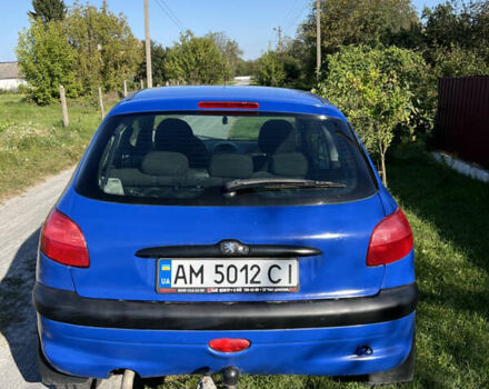 Синій Пежо 206, об'ємом двигуна 1.12 л та пробігом 195 тис. км за 3000 $, фото 3 на Automoto.ua