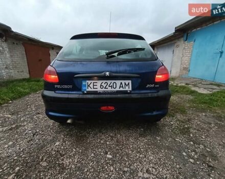 Синій Пежо 206, об'ємом двигуна 2 л та пробігом 270 тис. км за 2450 $, фото 8 на Automoto.ua