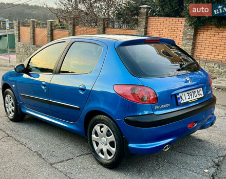 Синий Пежо 206, объемом двигателя 1.36 л и пробегом 133 тыс. км за 5500 $, фото 7 на Automoto.ua