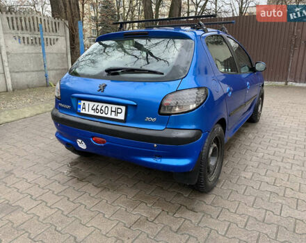 Синий Пежо 206, объемом двигателя 1.1 л и пробегом 261 тыс. км за 2400 $, фото 4 на Automoto.ua