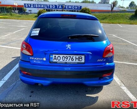 Синий Пежо 206, объемом двигателя 1.1 л и пробегом 165 тыс. км за 4300 $, фото 1 на Automoto.ua