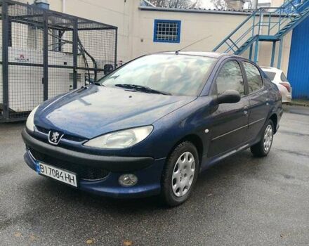 Синий Пежо 206, объемом двигателя 1.36 л и пробегом 184 тыс. км за 2850 $, фото 1 на Automoto.ua