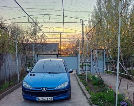 Синий Пежо 206, объемом двигателя 1.4 л и пробегом 200 тыс. км за 3500 $, фото 1 на Automoto.ua