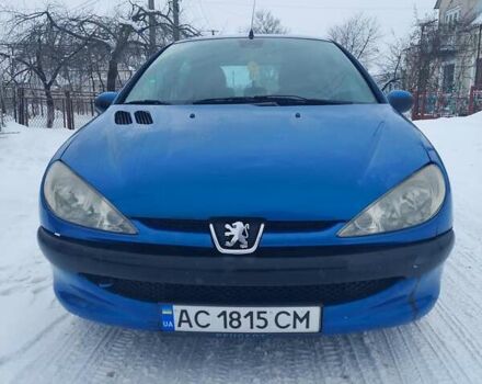 Синий Пежо 206, объемом двигателя 1.36 л и пробегом 198 тыс. км за 2800 $, фото 1 на Automoto.ua